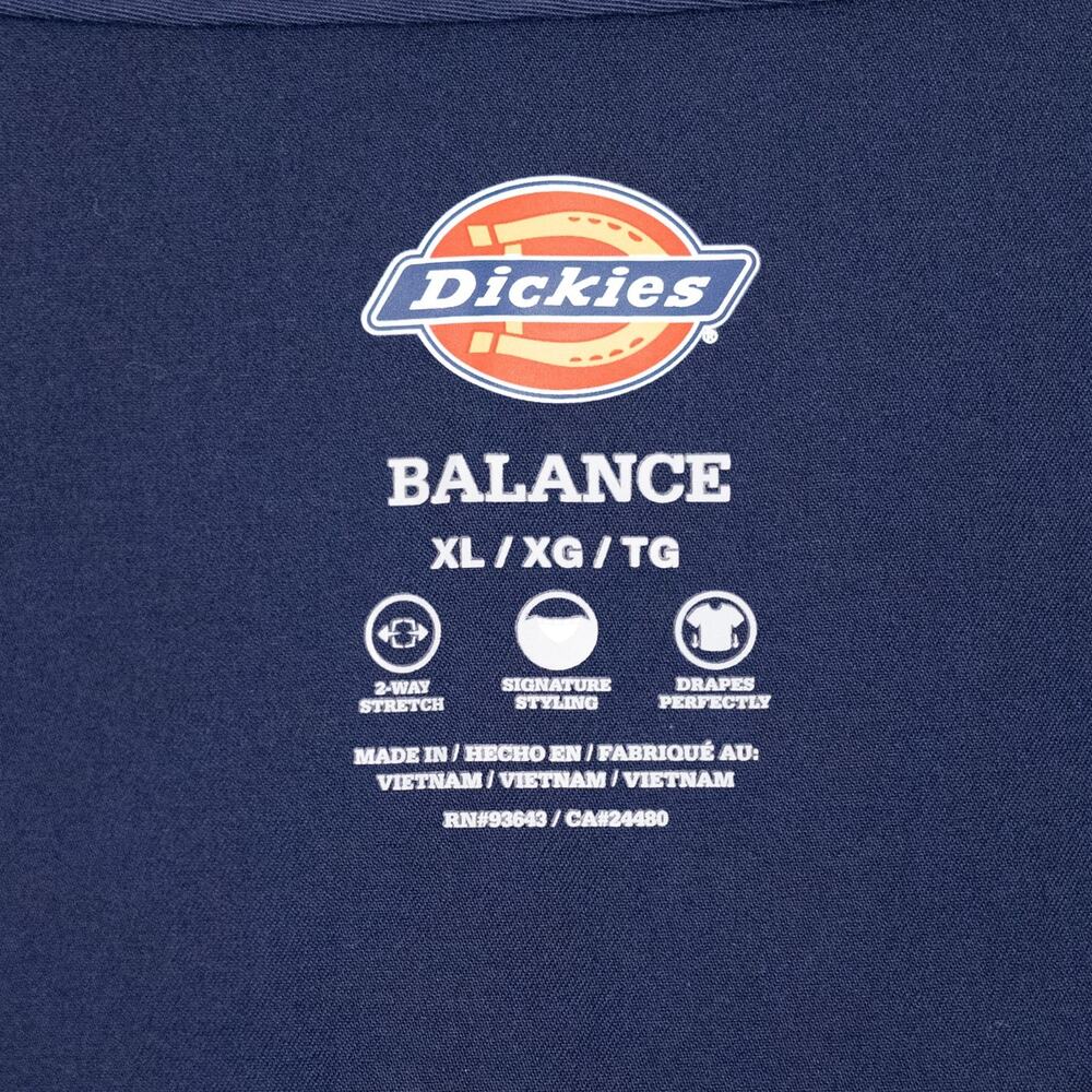 Dickies Women's Scrub Tops Shirts (Set of 3) XL Black Gray Blue Stretch Fabric - Picture 5 of 5